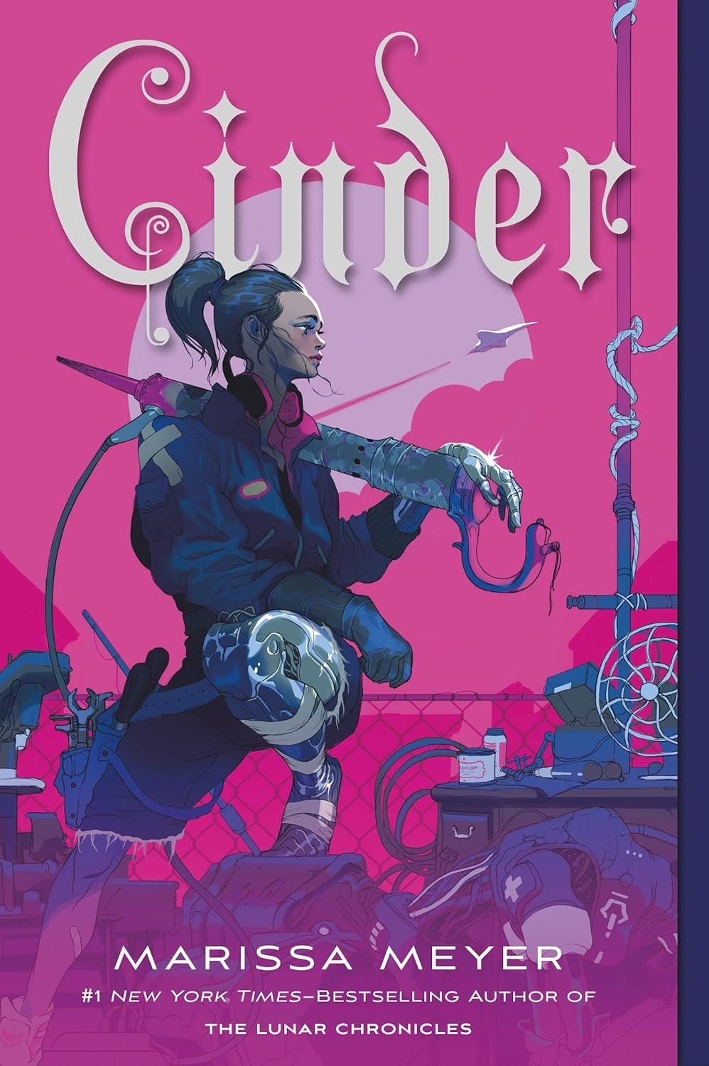 cinder book cover in pink